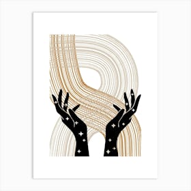 Abstract Boho Mystic Hands Art Print Art Print