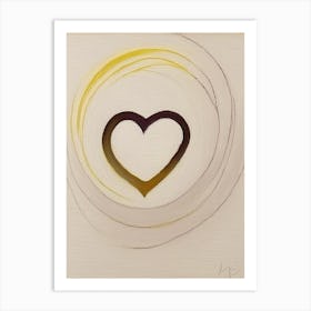 Infinity Heart 1, Symbol Abstract Painting Art Print