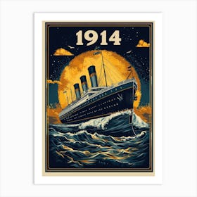 Aihrgdesign A Vintage Travel Poster Of A Grand Steamship Emba 7cac5f82 B220 4418 9c7f Afa887fbe7c3 3 Art Print