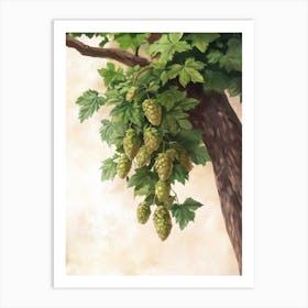 Hops On A Tree Art Print