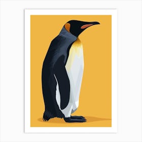 King Penguin Laurie Island Minimalist Illustration 1 Art Print