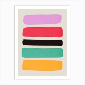 Colorful abstract shapes 65 Art Print