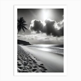 Black And White Beach 22 Art Print