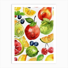 Surprising Fruits Art Print