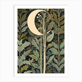 William Morris Print Moon And Leaves Art Print