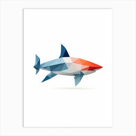 Minimalist Shark Shape 4 Art Print