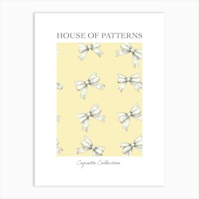 Yellow Coquette Bows 3 Pattern Poster Art Print