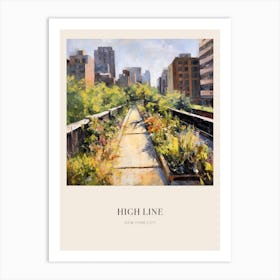 High Line Park New York City 2 Vintage Cezanne Inspired Poster Art Print