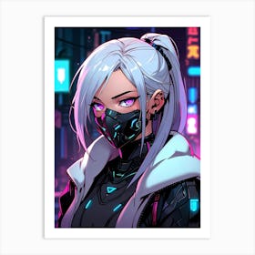 Cyberpunk Girl 4 Art Print