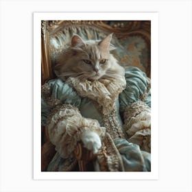 Cat In Renaissance Costume Art Print