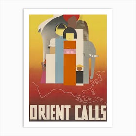 Orient Calls - vintage poster from 1936 Art Print