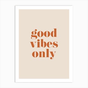 Good Vibes Only Boho Quote Wall Art Print