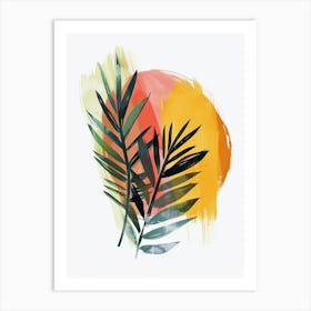 Palm Leaves Minimalism Art Print