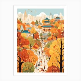 Beijing In Autumn Fall Travel Art 3 Art Print
