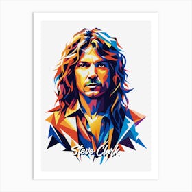 Steve Clark Def Leppard 02 Portrait Music Icon WPAP Pop Art Style Art Print