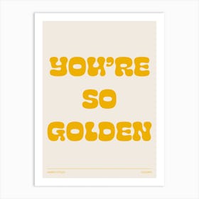 Harry Styles Golden Lyrics 2 Art Print