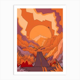 Desert Mountain Road Art Print