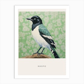 Ohara Koson Inspired Bird Painting Magpie 2 Poster Art Print