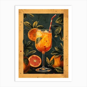 Orange Cocktail 4 Art Print