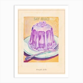 Purple Jelly Vintage Cookbook Illustration 3 Poster Art Print