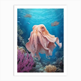 Dumbo Octopus Illustration 8 Art Print