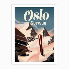 Oslo Norway Ski Art Print