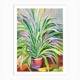 Spider Plant 2 Impressionist Painting Art Print