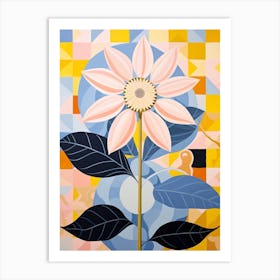 Sunflower 2 Hilma Af Klint Inspired Pastel Flower Painting Art Print