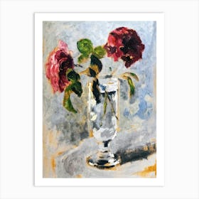 Roses Vintage Still Life Painting Art Print