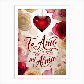 Te Amo con toda mi Alma Art Print