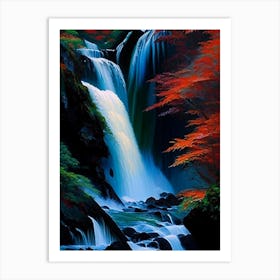 Shiraito Falls, Japan Nat Viga Style Art Print