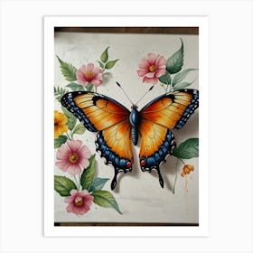 3d Butterfly Art Print