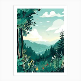 Landscape In The Mountains Art Print