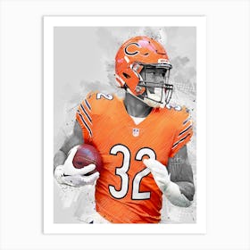 David Montgomery Chicago Bears Art Print