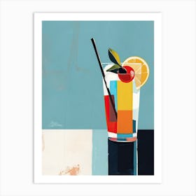 Mid-Century Mix Mingle Coctail Art Print