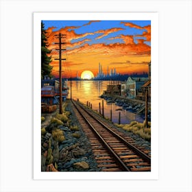 Port Townsend Retro Pop Art 7 Art Print