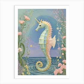 Seahorse Unicorn Art Print