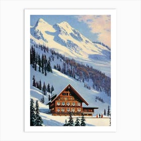 Oberstdorf, Germany Ski Resort Vintage Landscape 1 Skiing Poster Art Print