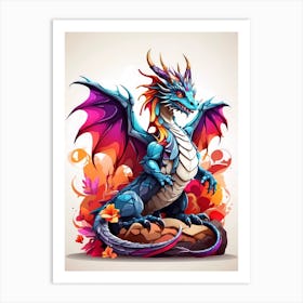 Colorful Dragon 2 Art Print