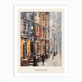 Vintage Winter Painting Poster Copenhagen Denmark 1 Art Print