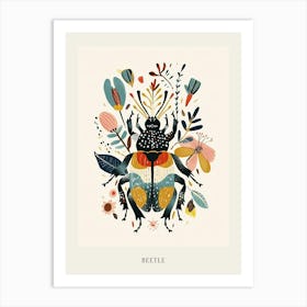 Colourful Insect Illustration Beetle 3 Poster Art Print