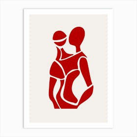 Abstract Red Figure 2 Art Print