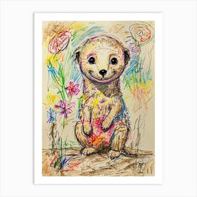 Meerkat 4 Art Print