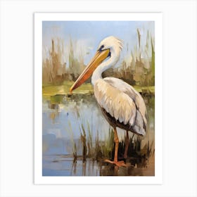 Bird Painting Brown Pelican 1 Art Print