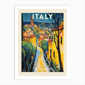 Orvieto Italy 4 Fauvist Painting Travel Poster Art Print