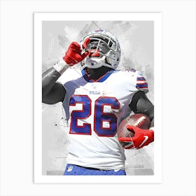 Devin Singletary New York Giants Art Print