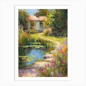  Floral Garden Fairy Pond 6 Art Print