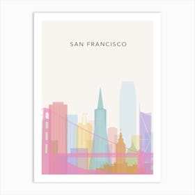 Rainbow San Francisco Skyline Art Print