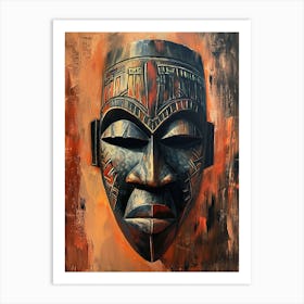 African Tribe Mask 45 Art Print