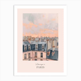 Mornings In Paris Rooftops Morning Skyline 6 Art Print